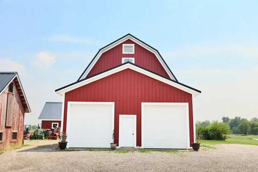 New windows bringing daylight into the Gervy Barn timber frame near Oberlin, Ohio